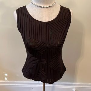 Brown Silk Top with black lining. New and never worn